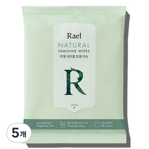 Rael 내추럴 청결티슈, 47g, 5개