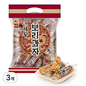 제왕 보리과자, 800g, 3개