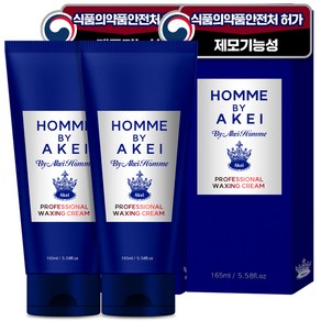 아케이 옴므 프로페셔널 올인원 제모 왁싱크림, 165ml, 2개