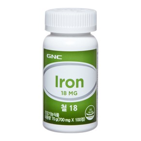 GNC 철분 18 100일분, 100정, 70g, 1개