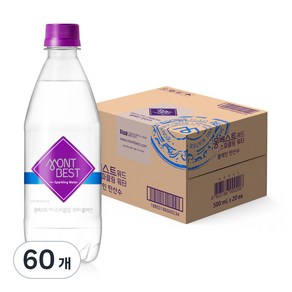 몽베스트 위드 스파클링 워터 플레인, 500ml, 60개