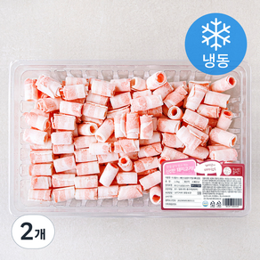 푸드랩플러스 스페인산 돌돌말이 무연골 대패 삼겹살 (냉동), 1kg, 2개