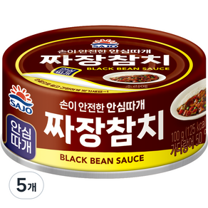 사조 짜장참치, 5개, 100g