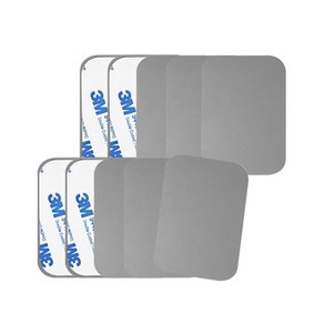 어반카 휴대폰 마그네틱 자석 스틸패치 사각 65 x 45 mm 10p, 1개, Silve