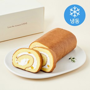 한스케익 복숭아 크림롤 (냉동) + 쇼핑백, 440g, 1개