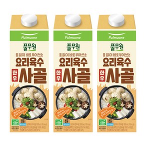 풀무원 요리육수 사골, 1L, 3개