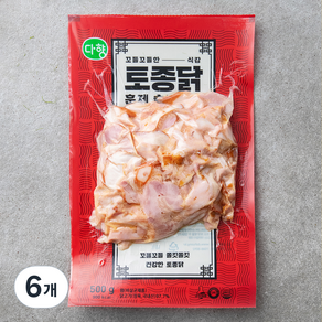 다향 꼬들꼬들 토종닭 훈제 슬라이스, 6개, 500g