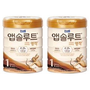 앱솔루트 명작 2FL 분유 1단계, 800g, 2개