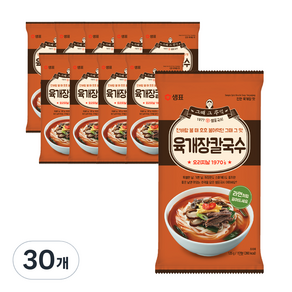 샘표 육개장칼국수, 125g, 30개