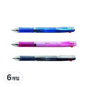 제브라 클립온 슬림 4색 볼펜 0.7mm, 랜덤 발송, 6개입