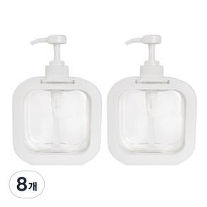 모나코올리브 모던화이트 몰드 디스펜서 500ml, 화이트, 8개