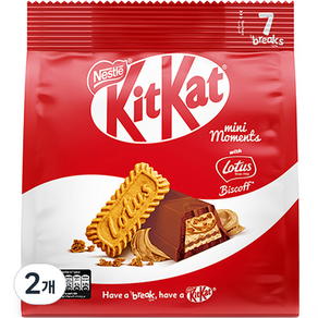 KitKat 로투스 미니 모먼트, 116.2g, 2개