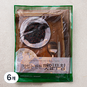 맛있는 반찬 깻잎무침, 1kg, 6개