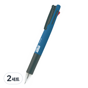 제브라 클립온 멀티 네온 4색 볼펜 0.7mm + 0.5mm 샤프 세트, 네온블루, 2세트