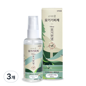 신기한방 모기안녕 모기기피제 스프레이, 60ml, 3개