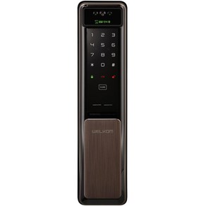 웰콤 솔리티 얼굴인식 푸시풀 디지털 도어락 WSP-2900A, 방문설치