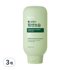 그린핑거 힘센보습 인텐시브 바디로션, 280ml, 3개