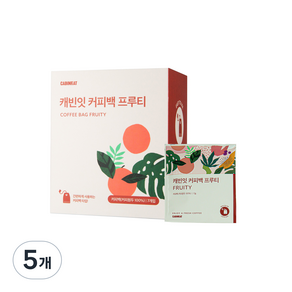 캐빈잇 커피백 프루티 원두 티백 커피, 84g, 7개입, 5개