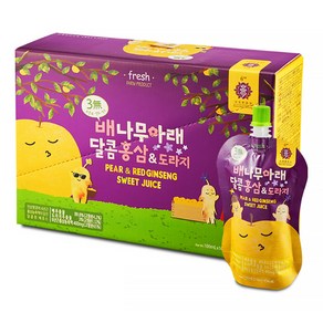 김정환홍삼 배나무아래 달콤홍삼&도라지 홍삼음료, 100ml, 10개