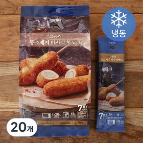 잇퀄리티 고품격 통소세지 바사삭 핫도그 (냉동), 90g, 20개