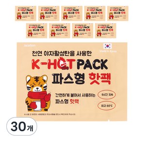 피삼십일 자카본 파스형 핫팩 50g, 30개