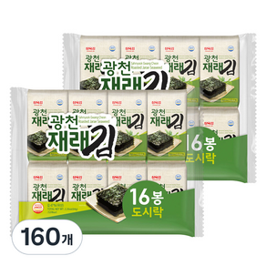 삼육김 광천 재래김 도시락김, 4g, 160개