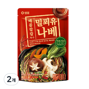 샘표 매콤칼칼 밀푀유나베 육수, 500g, 2개