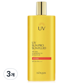 이자녹스 UV선프로 365 익스트림 선플루이드 SPF50+ PA++++, 70ml, 3개