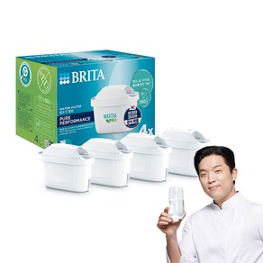 브리타 정수기 한국형 막스트라 프로 퓨어 퍼포먼스 여과 필터기4입, 1세트
