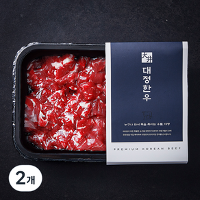 대정한우 정육 2등급 국거리용 세절 (냉장), 300g, 2개