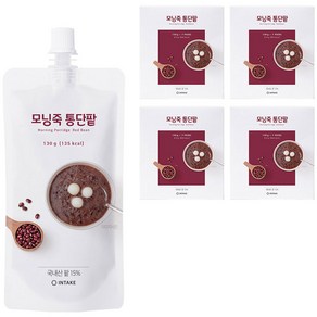 인테이크 모닝죽 통단팥 즉석죽, 130g, 28개