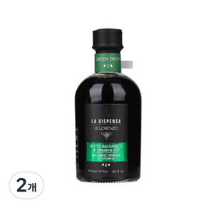 로렌조 발사믹 모데나 IGP 그린 식초, 2개, 250ml