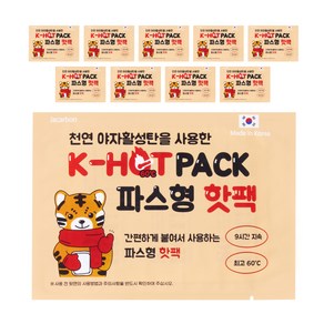 피삼십일 자카본 파스형 핫팩 50g, 10개