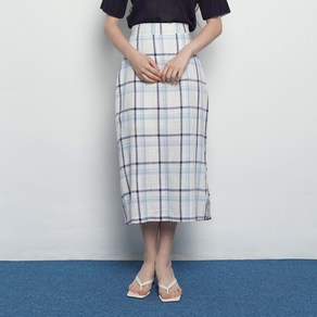 ABON W327 check long skirts