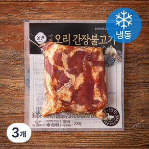 올반 바짝 오리 간장불고기 (냉동), 200g, 3개