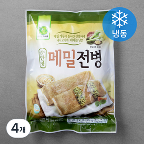 엄지식품 순한맛 메밀 전병 (냉동), 1.2kg, 4개