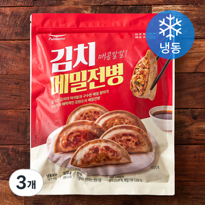 풀무원 김치 메밀전병 (냉동), 500g, 3개