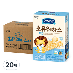 일동후디스 아이얌 초유웨하스, 우유, 36g, 20개