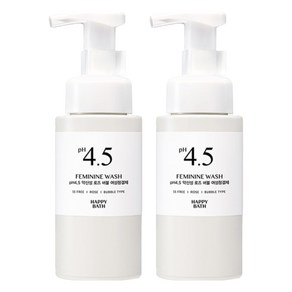 해피바스 PH4.5 약산성 로즈 버블 여성 청결제, 2개, 250g