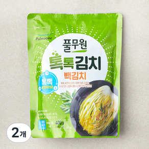 풀무원 톡톡 백김치, 400g, 2개