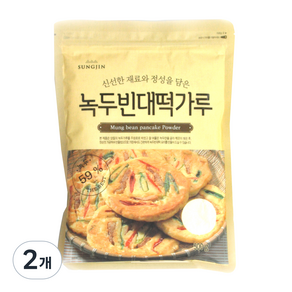 성진식품 녹두빈대떡가루, 500g, 2개