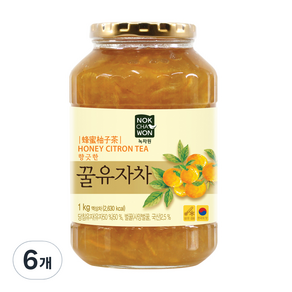 녹차원 153 꿀유자차, 1kg, 6개, 1개입