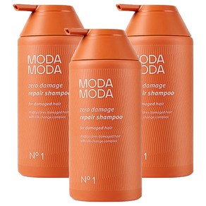 모다모다 제로데미지 리페어 샴푸 플로팅가든향, 3개, 500g