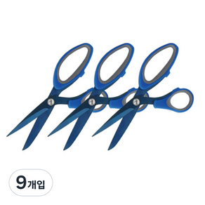 알파 티타늄가위 B-603 21.5cm, 블루, 9개입