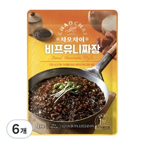 차오차이 비프 유니짜장, 180g, 6개