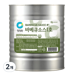 대상 청정원 바베큐 소스 1호, 3.3kg, 2개