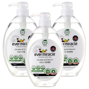 살리미 EM 발효 고농축 주방세제, 750ml, 3개