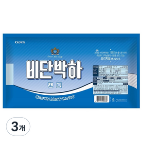 크라운 비단박하캔디, 740g, 3개