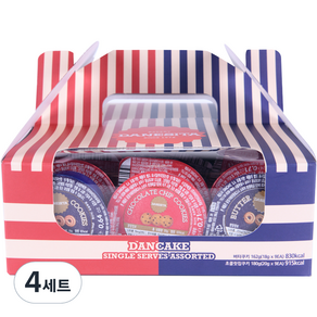 댄케이크 싱글서브 버터쿠키 9p + 초콜릿칩쿠키 9p, 342g, 4세트