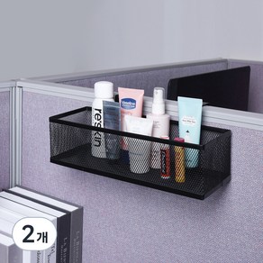 노바리빙 오피스 파티션 선반, 블랙, 2개